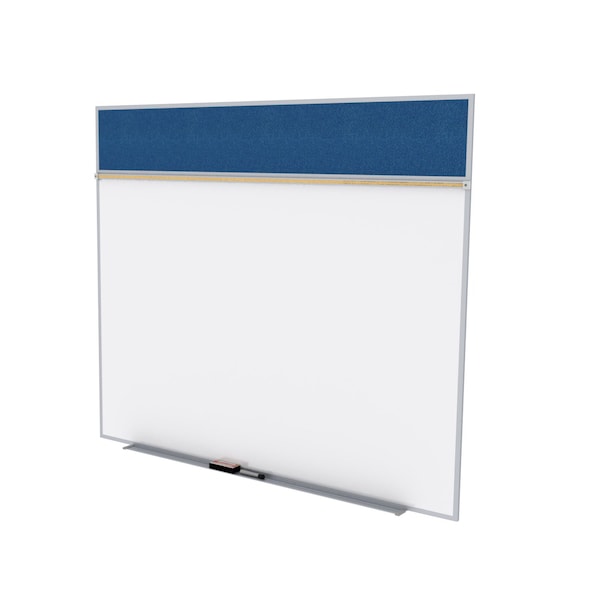 Combo Whiteboard/Bulletin, Mag Por/Vnyl, Styl A, 5 ft H x 10 ft W, Navy